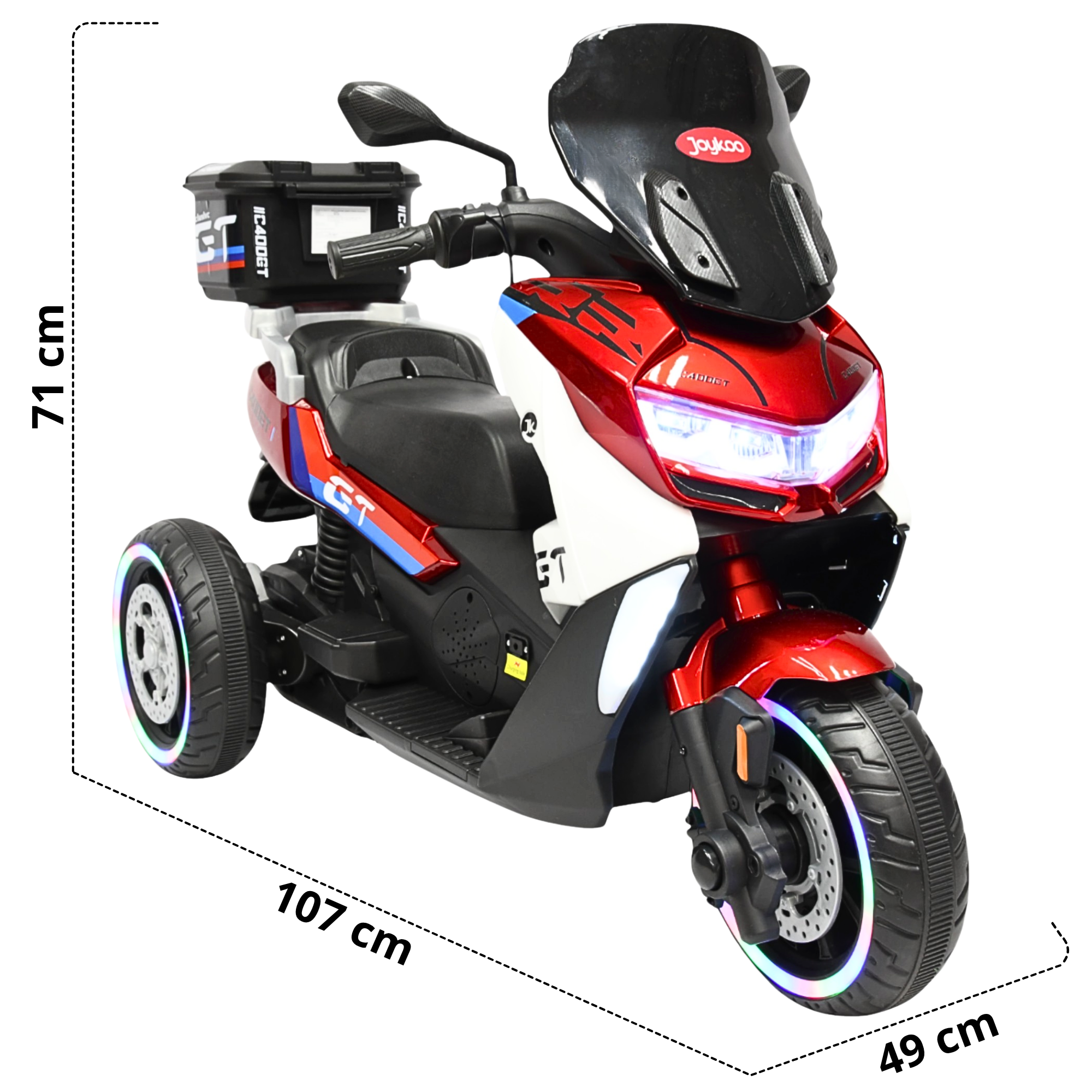 Foto 4 | Motocicleta Montable Eléctrica Para Niños Luces Sonido Conexión Usb Y Bluetooth Batería 6v Apta A Partir De 3 Años
