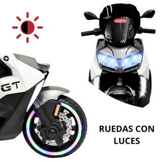 Foto 2 | Motocicleta Montable Eléctrica Para Niños Luces Sonido Conexión Usb Y Bluetooth Batería 6v Apta A Partir De 3 Años