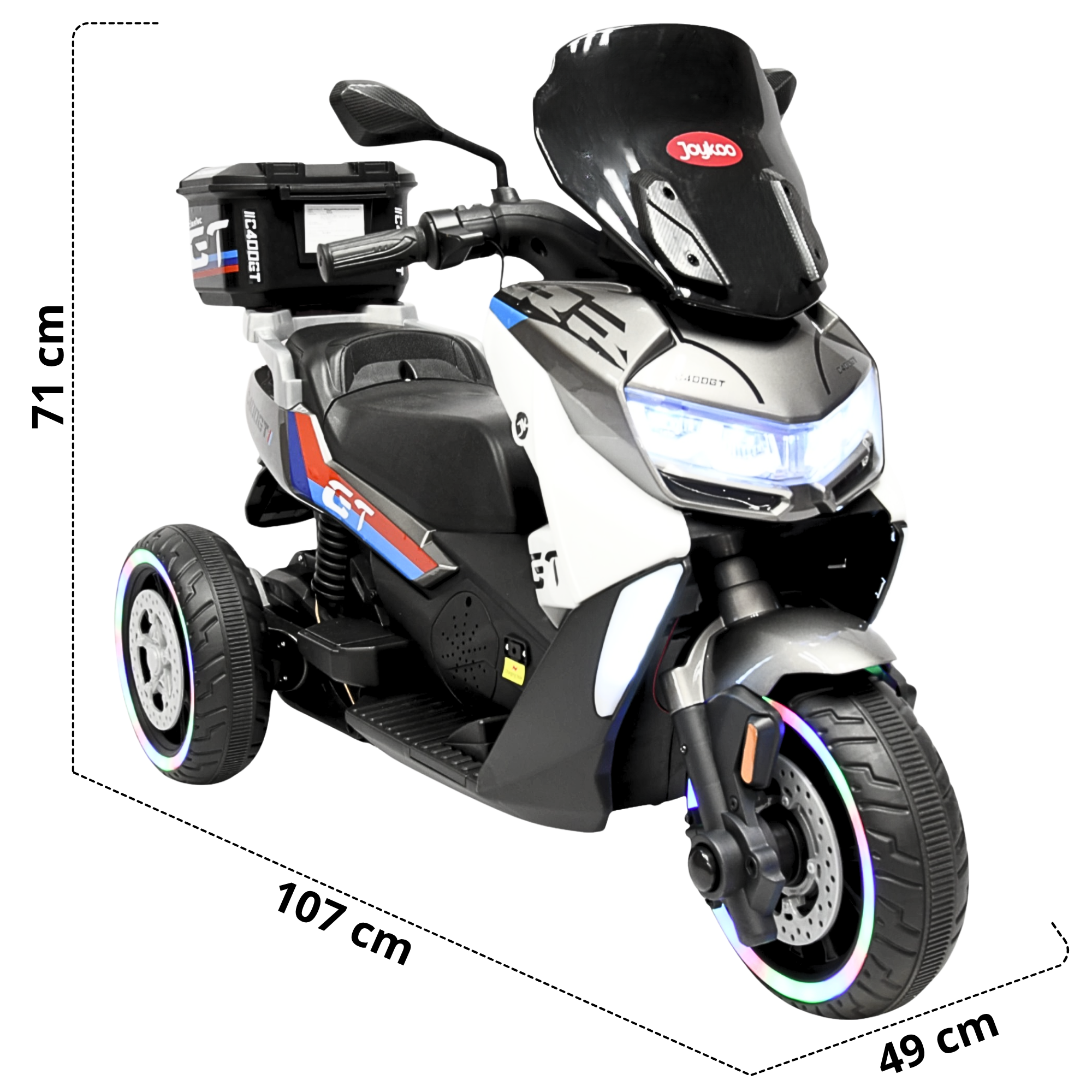 Foto 5 pulgar | Motocicleta Montable Eléctrica Para Niños Luces Sonido Conexión Usb Y Bluetooth Batería 6v Apta A Partir De 3 Años