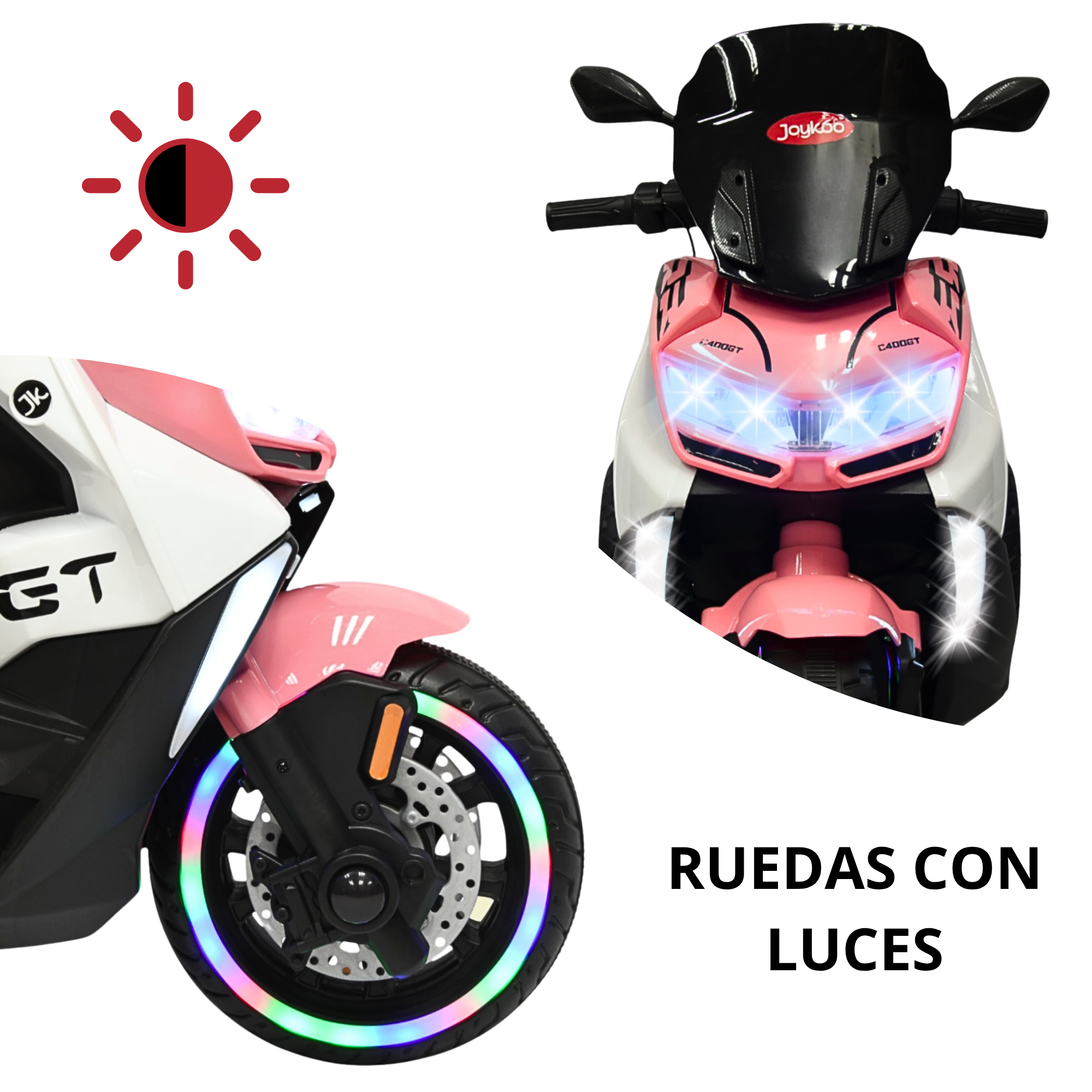 Foto 2 | Motocicleta Montable Eléctrica Para Niños Luces Sonido Conexión Usb Y Bluetooth Batería 6v Apta A Partir De 3 Años