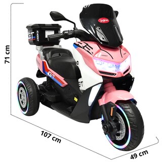 Foto 4 | Motocicleta Montable Eléctrica Para Niños Luces Sonido Conexión Usb Y Bluetooth Batería 6v Apta A Partir De 3 Años
