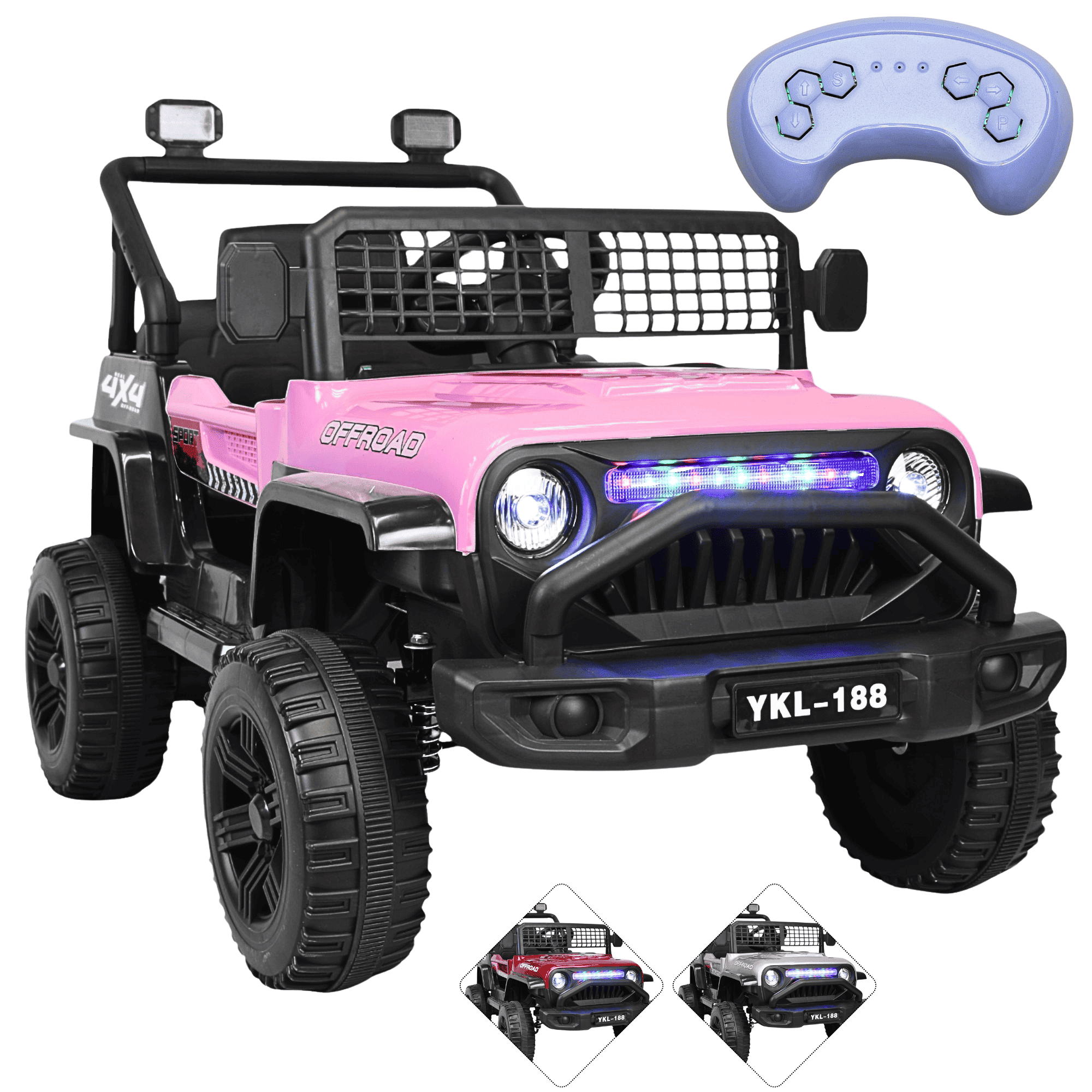Foto 2 pulgar | Montable Electrico Camioneta Para Niños Con Luz Y Sonido 12v Control Remoto Bluetooth Apto A Partir De 3 Años - Rosa