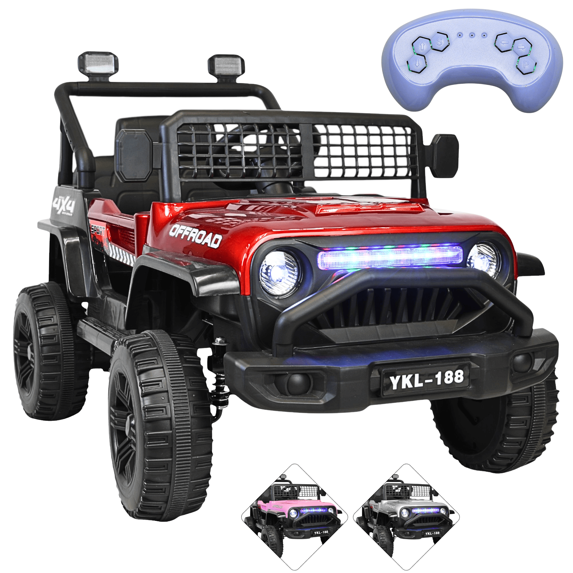Foto 2 pulgar | Montable Electrico Camioneta Para Niños Con Luz Y Sonido 12v Control Remoto Bluetooth Apto A Partir De 3 Años - Rojo