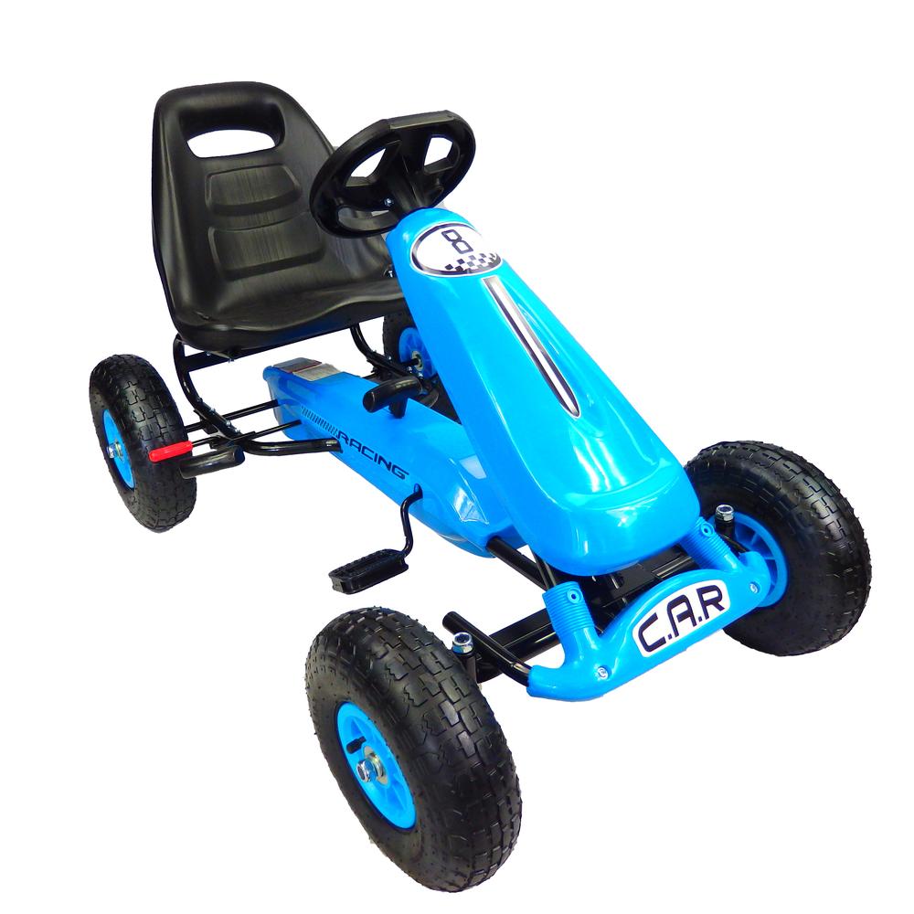 Go Kart para Niños con Pedales y Llantas de Aire Hasta 45 Kg Generica color Azul