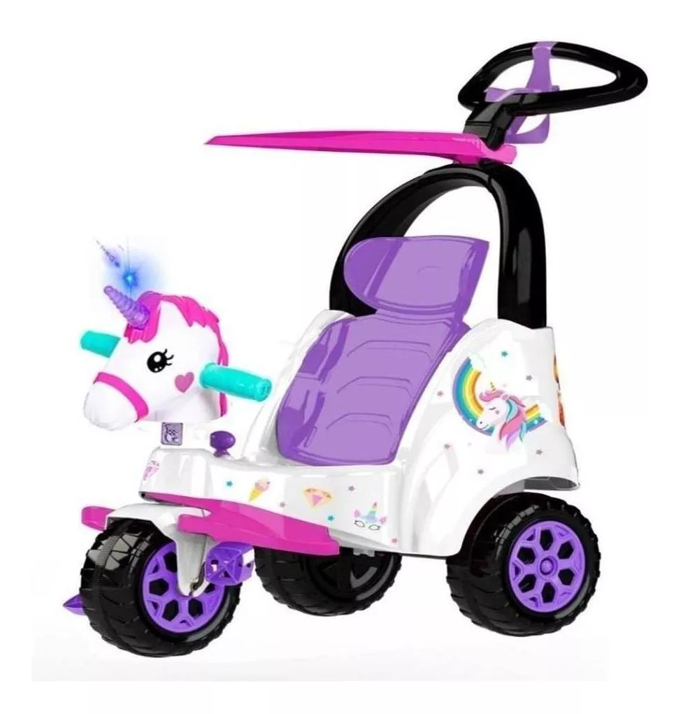 Triciclo Montable Infantil Prinsel con Empuje Unicornio