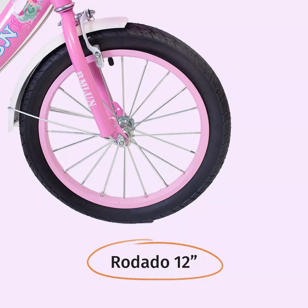 Foto 7 pulgar | Bicicleta Entrenadora Para Niños Aeiou Qk-09 Con Canasta R12 Rosa