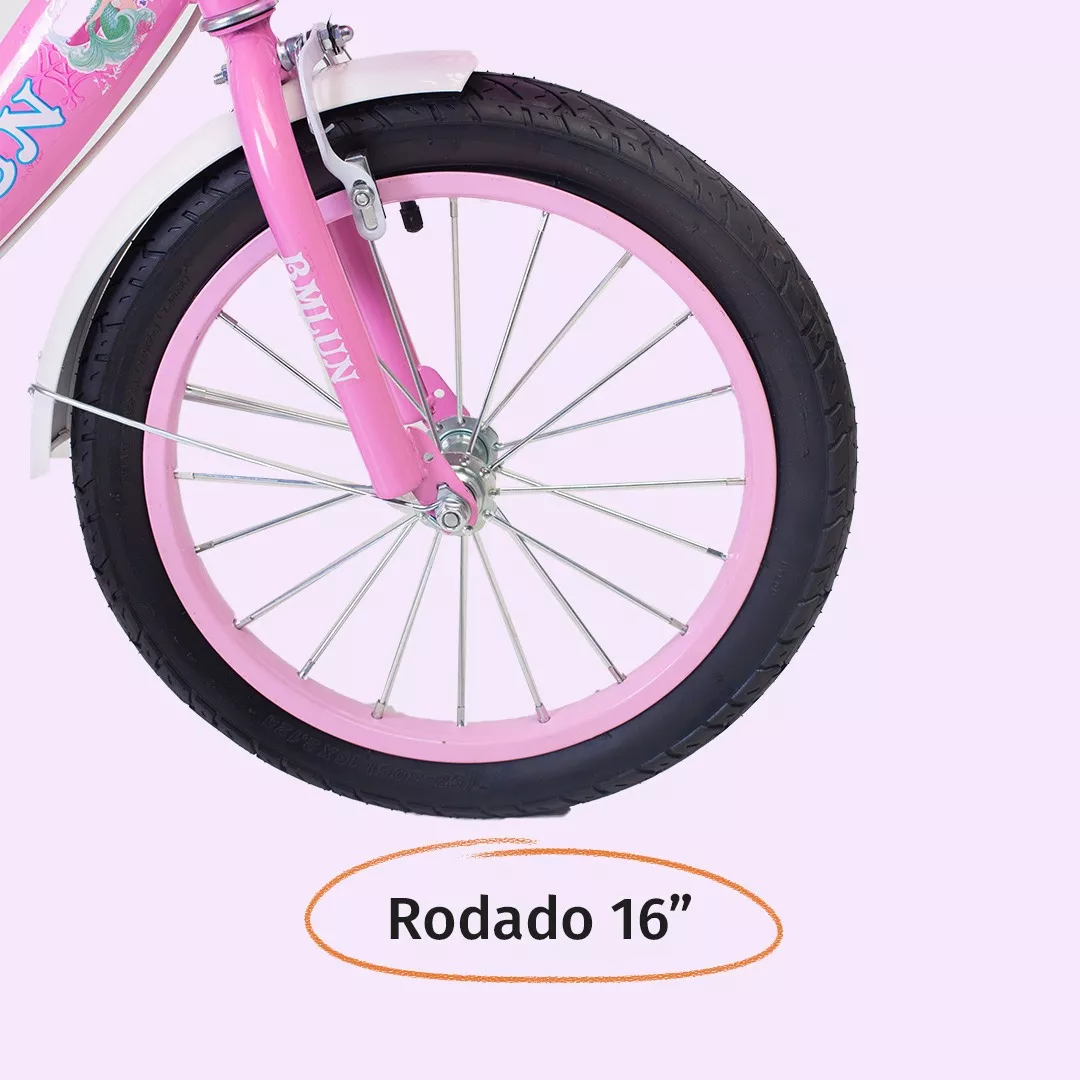 Foto 5 | Bicicleta Entrenadora Para Niños Aeiou Qk-09 con Canasta R16" color Rosa