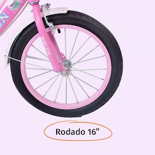 Foto 5 | Bicicleta Entrenadora Para Niños Aeiou Qk-09 con Canasta R16" color Rosa