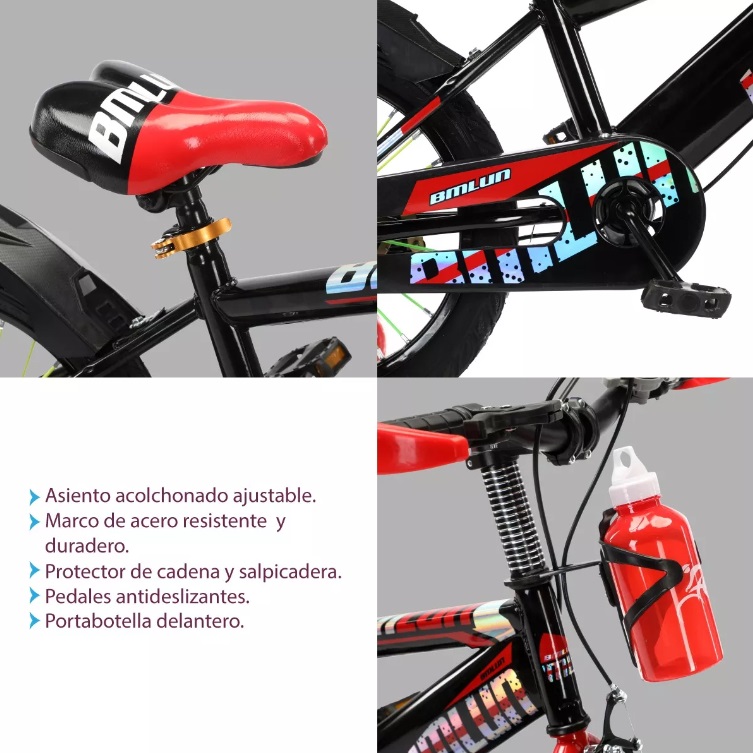 Foto 4 pulgar | Bicicleta Entrenadora Aeiou Qk-15 Verde con Portabotellas R12 para Niños
