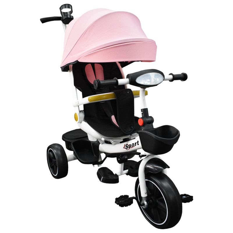 Foto 3 pulgar | Triciclo Infantil con Asiento de 360º Generico Rosa