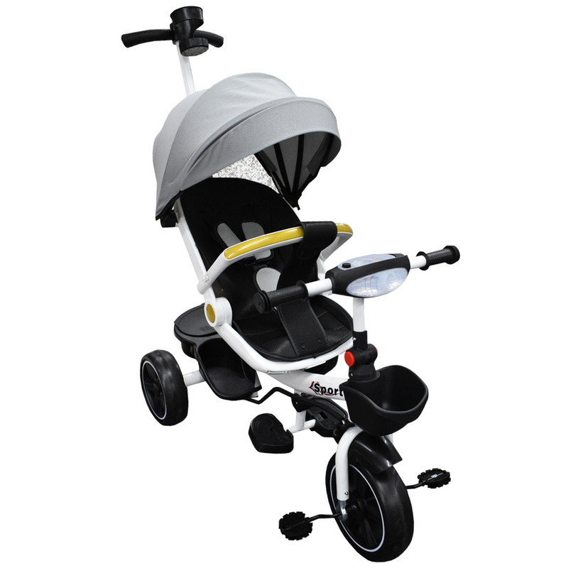 Foto 4 pulgar | Triciclo Infantil con Asiento 360º y Diseño Funcional  Gris