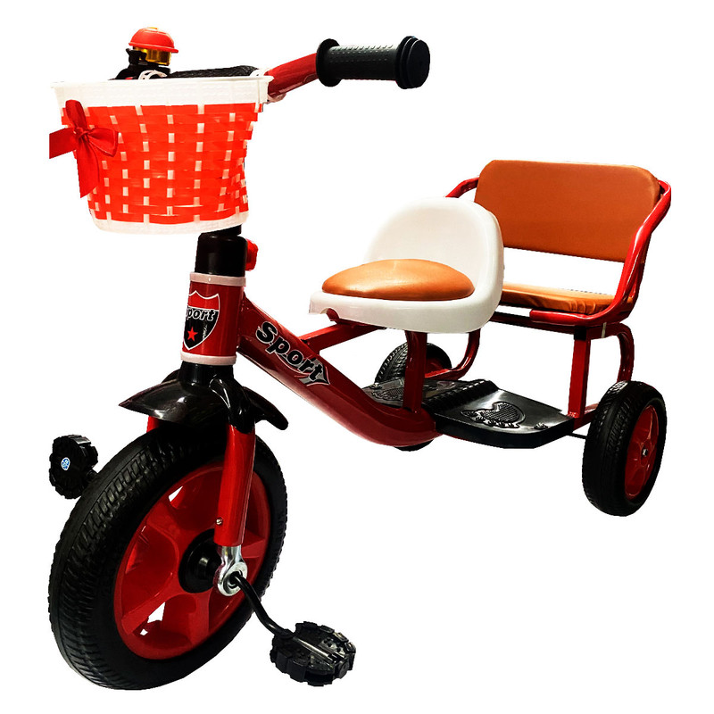 Foto 2 | Triciclo Infantil Con Doble Asiento Generico Color Rojo