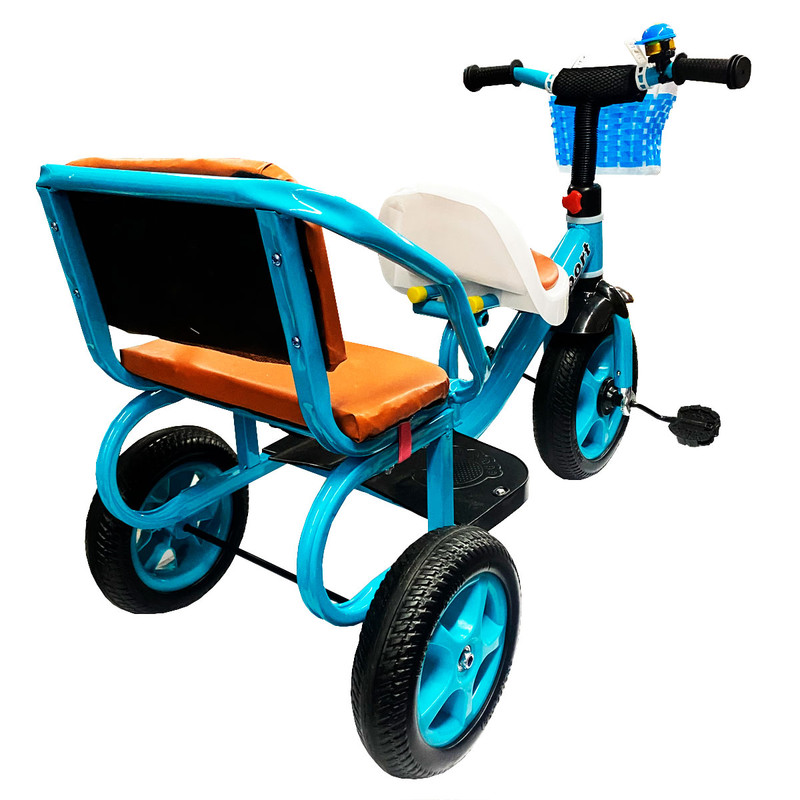 Foto 4 pulgar | Triciclo Infantil Con Doble Asiento Generico Color Azul