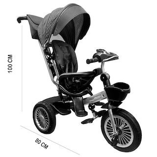 Foto 8 | Triciclo Infantil con Asiento Reclinable Gris