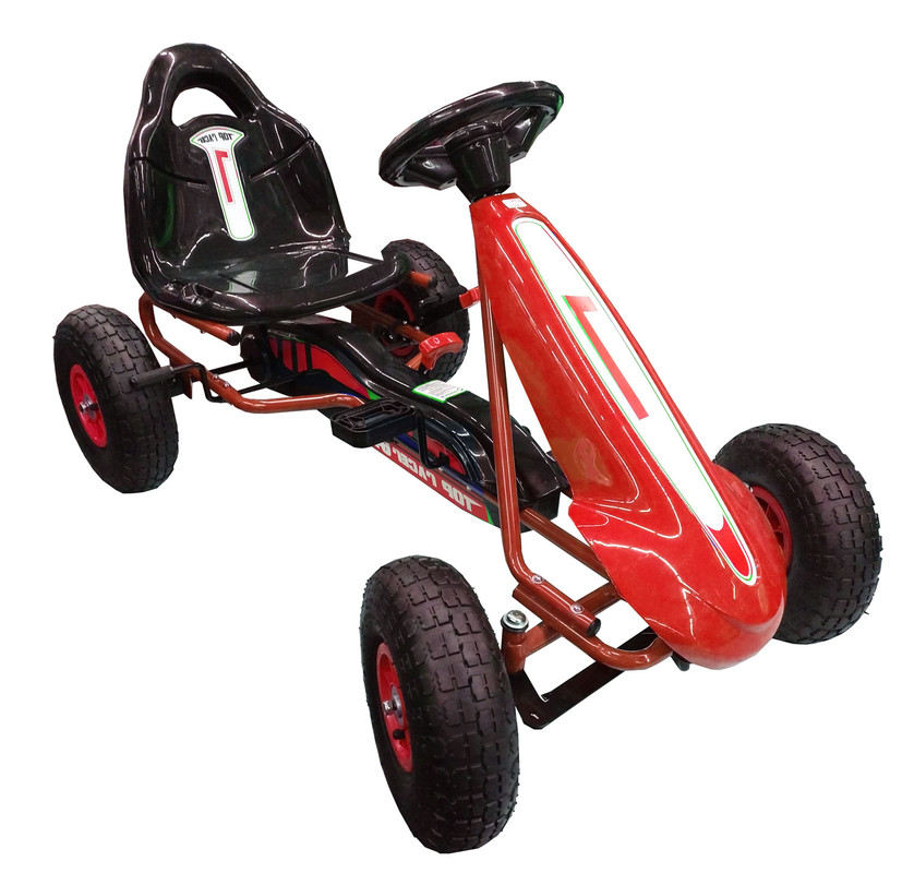 Go Kart Infantil con Pedales y Llantas de Aire color Rojo