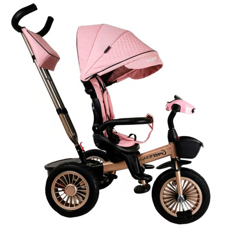 Triciclo Infantil Con Asiento Reclinable Generico Color Rosa