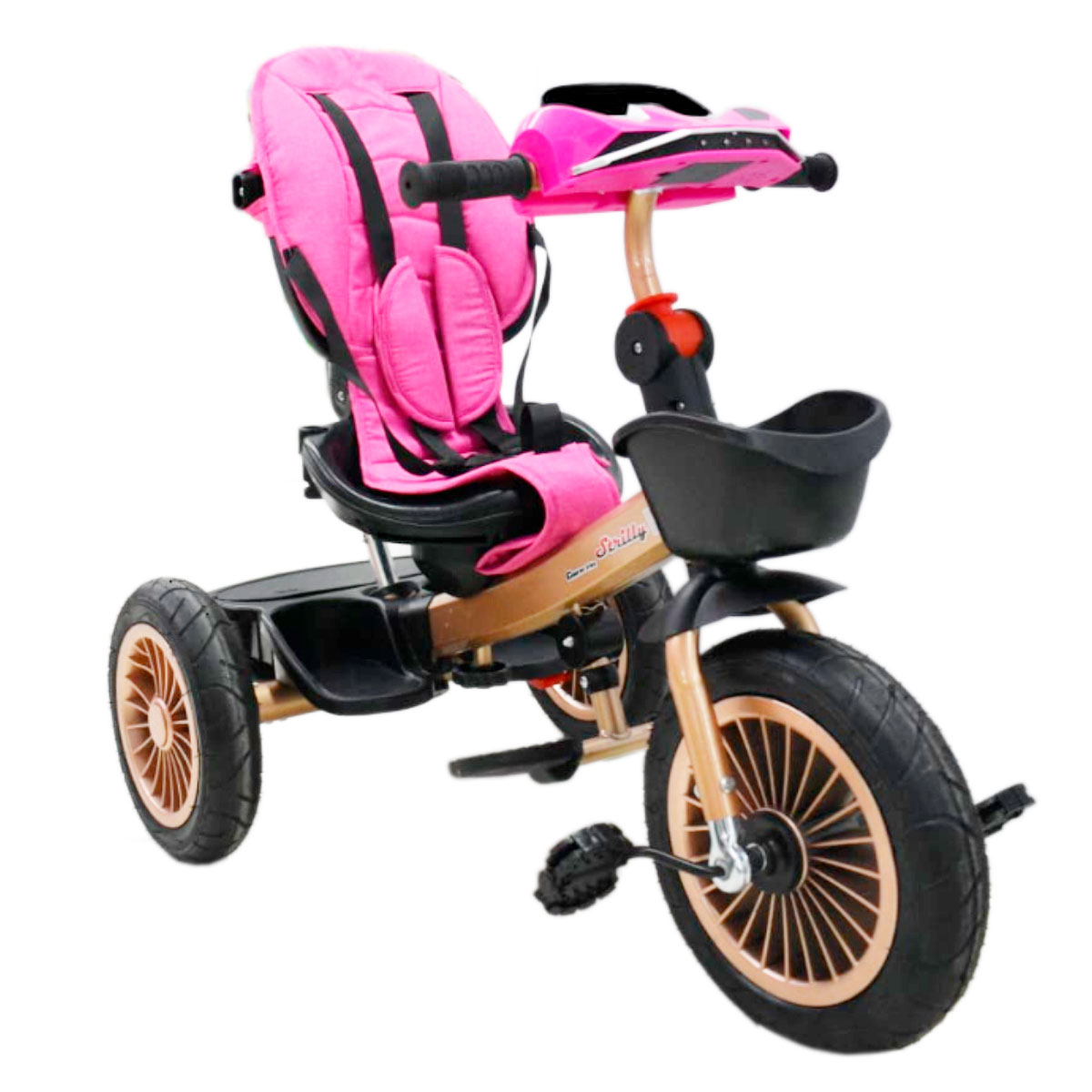 Foto 4 pulgar | Triciclo Infantil con Asiento Reclinable Rosa