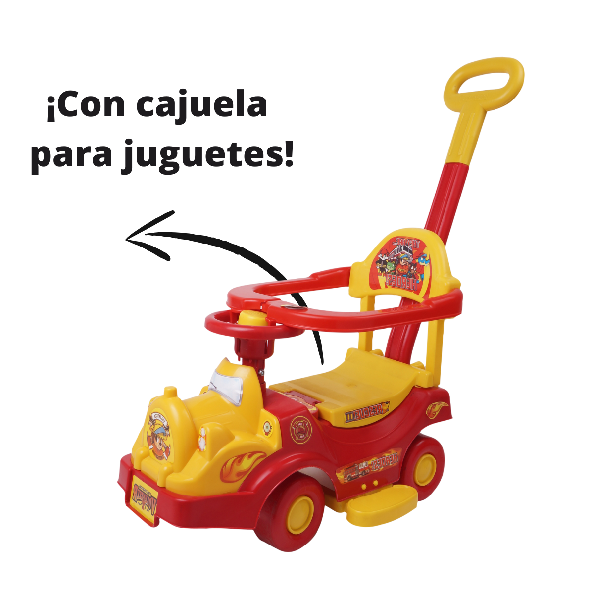 Foto 4 pulgar | Carrito Montable Promeyco Bombero 3 En 1