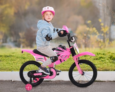 Foto 3 | Bicicleta Motocross De Entrenmiento R16 Infantil Basitex Rosa