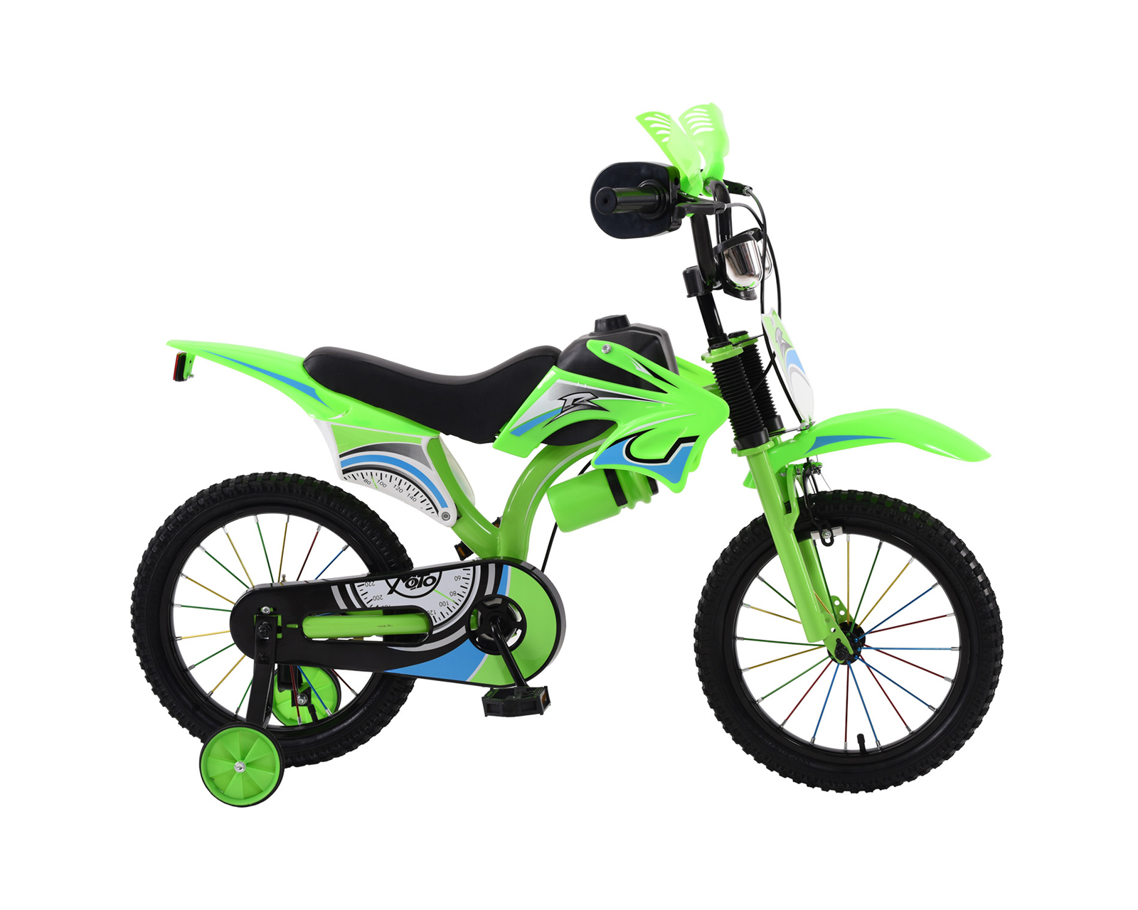 Bicicleta Motocross De Entrenmiento R16 Infantil Basitex Verde