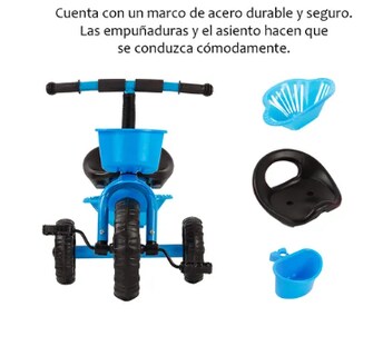 Foto 2 | Triciclo Bicicleta Para Niños Infantil Cesta Cajuela