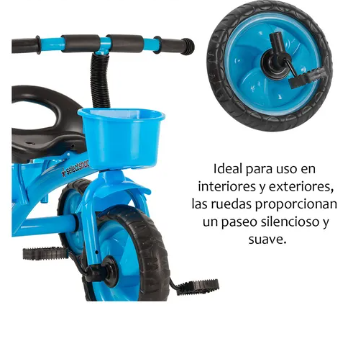 Foto 5 | Triciclo Bicicleta Para Niños Infantil Cesta Cajuela