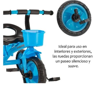 Foto 5 | Triciclo Bicicleta Para Niños Infantil Cesta Cajuela