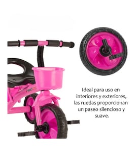 Foto 3 | Triciclo Bicicleta Para Niños Infantil Cesta Cajuela