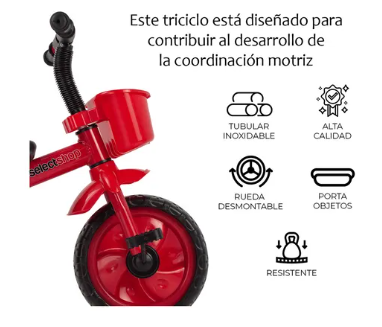 Foto 4 pulgar | Triciclo Infantil Rojo
