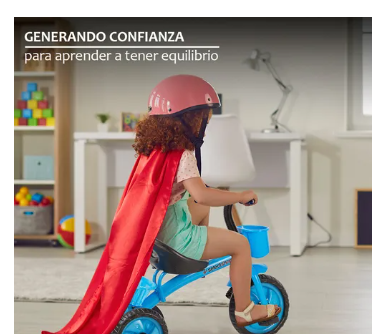 Foto 4 pulgar | Triciclo Bicicleta Para Niños Infantil Cesta Cajuela