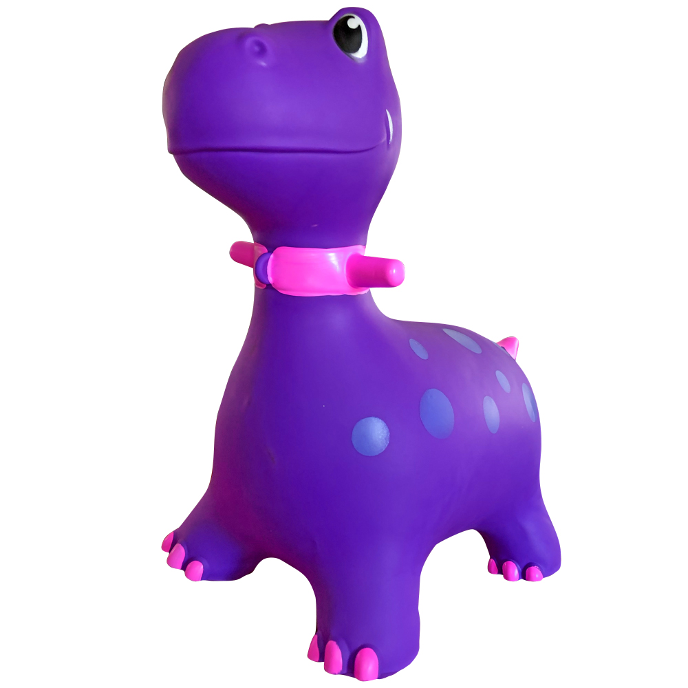 Foto 2 pulgar | Montable Inflable Brincolín Ecobaby Original Dinosaurio Violeta para Niños