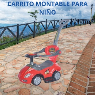 Foto 2 | Carrito Montable de Empuje con Seguridad Yei YEI-AM01RD-EMP Rojo