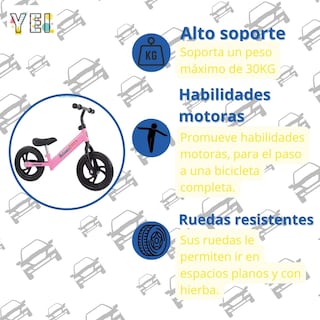 Foto 3 | Bicicleta de Equilibrio Yei color Rosa