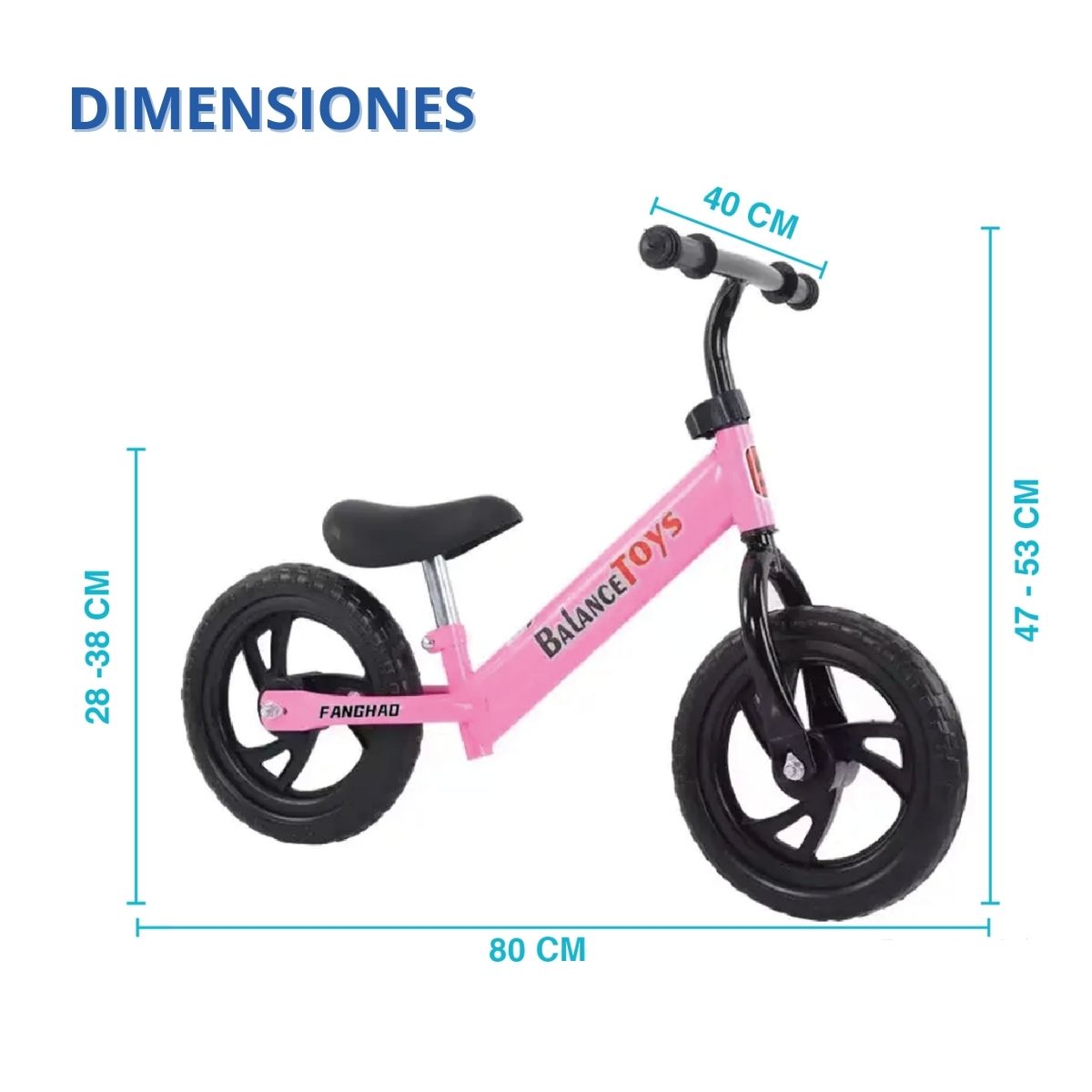 Foto 6 pulgar | Bicicleta de Equilibrio Yei color Rosa