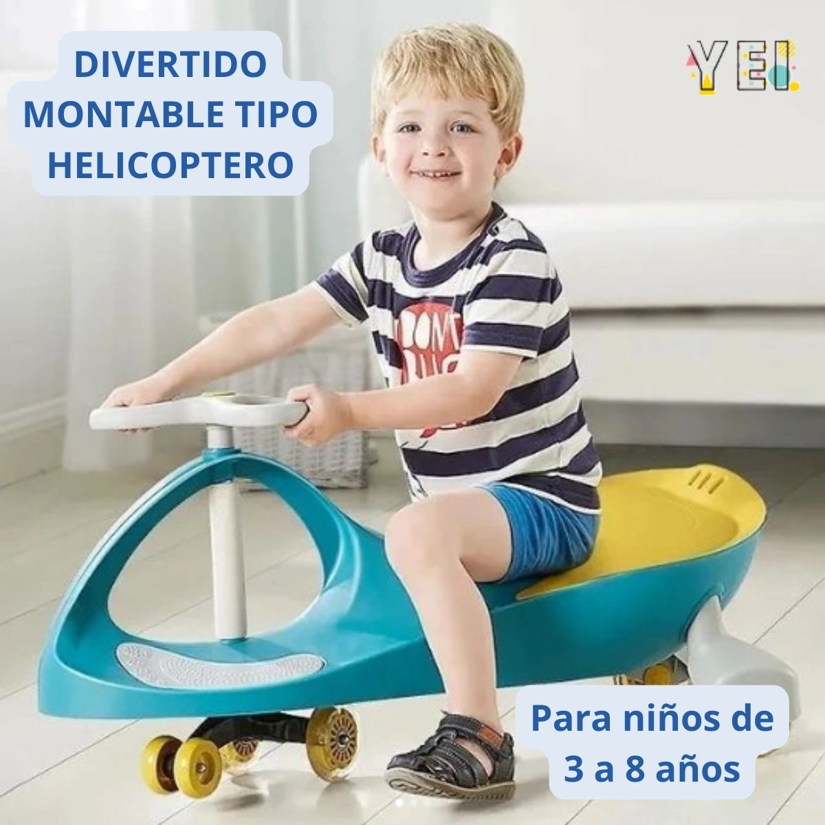 Foto 3 pulgar | Montable Yei Yei-cm01pk-wiggle tipo Helicóptero Rosa