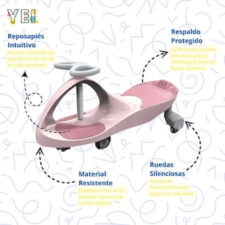 Foto 3 | Montable Yei Yei-cm01pk-wiggle tipo Helicóptero Rosa