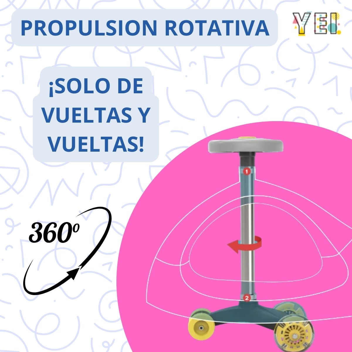 Foto 4 | Montable Yei Yei-cm01pk-wiggle tipo Helicóptero Rosa