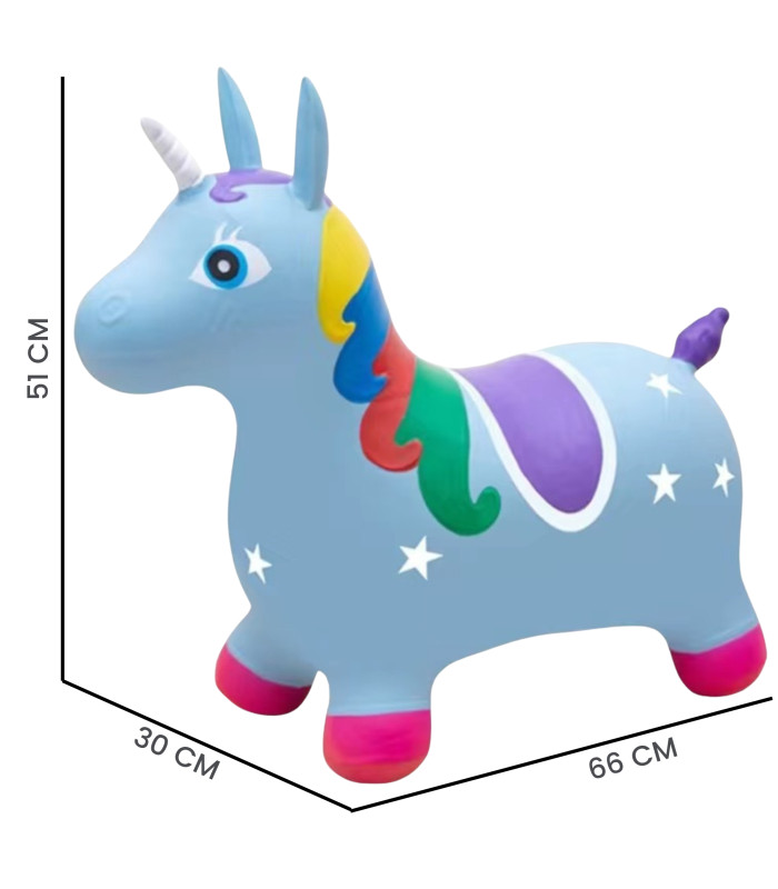 Foto 4 pulgar | Montable Inflable Saltarin Brinca Botador Animal Salto Azul para Niños