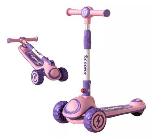 Scooter Infantil Aeiou 616 Plegable Rosa $539