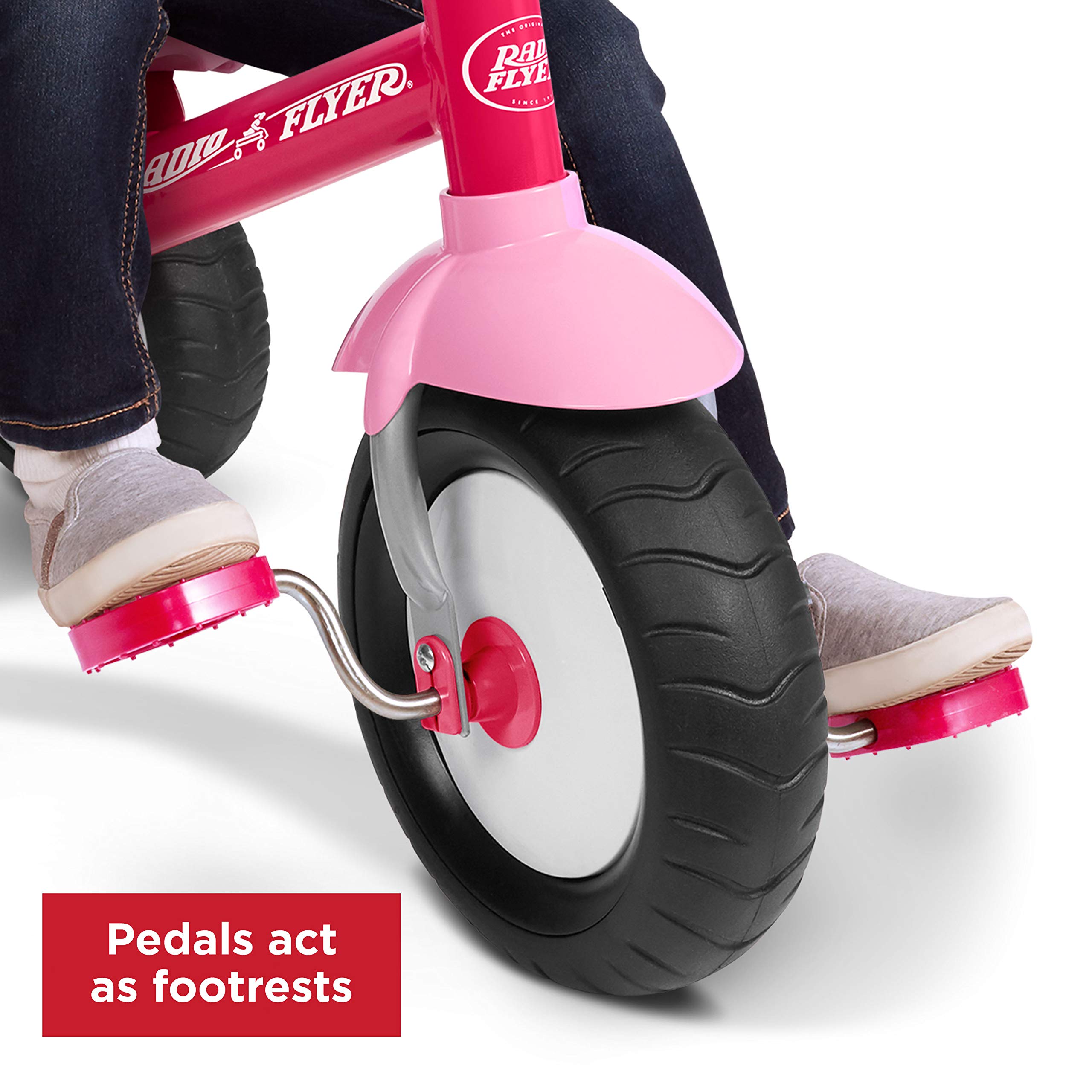 Foto 5 | Tricycle Radio Flyer Deluxe Steer & Stroll, Rosa, De 2 A 5 Años - Venta Internacional.