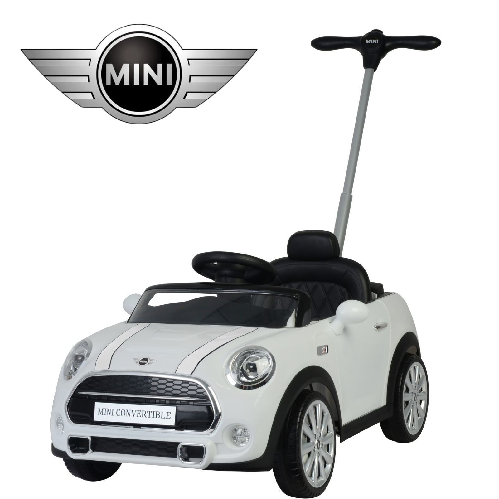 Montable Mini Cooper Convertible Blanco para Niño