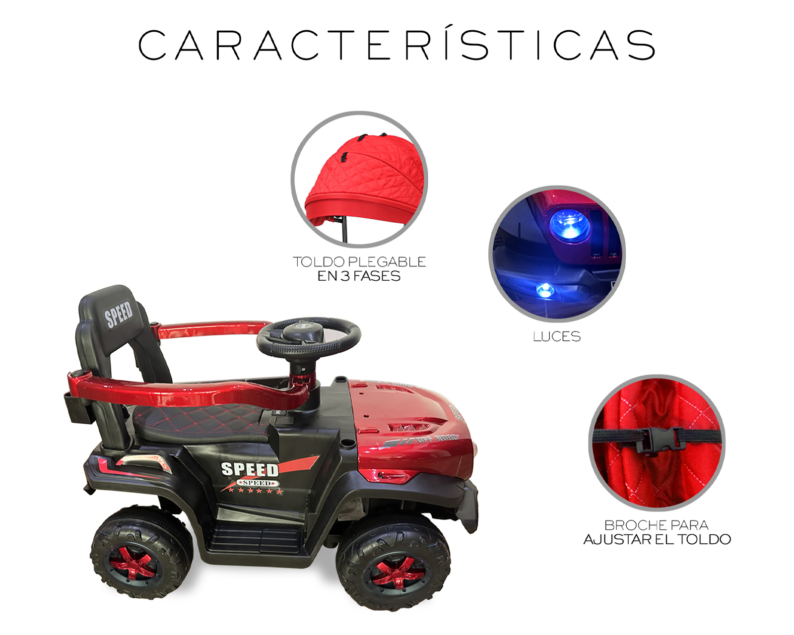 Foto 5 | Carrito Montable Infantil Push Car para Bebé Rojo