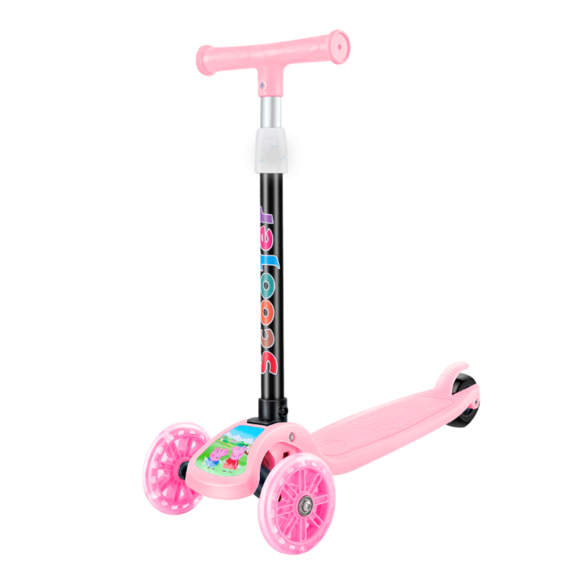 Scooter Infantil con Luces Led y Asiento Rosa