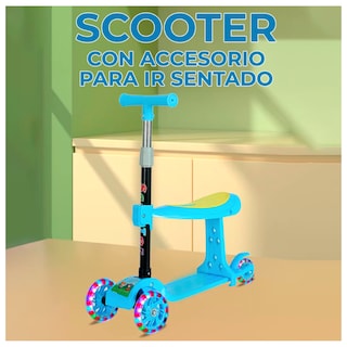 Foto 5 | Scooter Infantil con Luces Led y Asiento Rosa