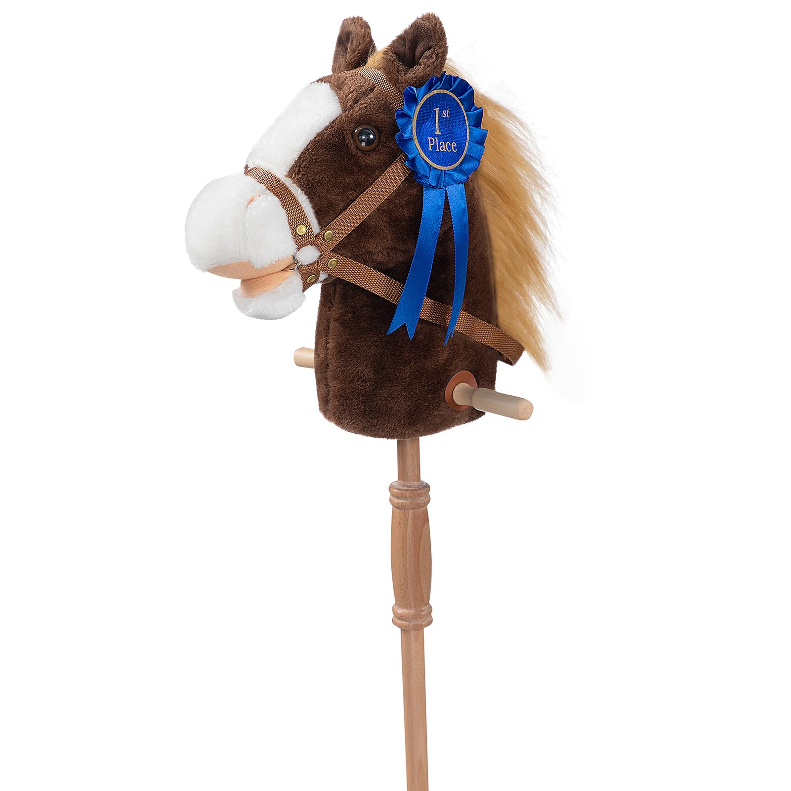 Foto 3 pulgar | Palo De Peluche Horse Hollyhome Chocolate Con Cinta Desmontable - Venta Internacional.