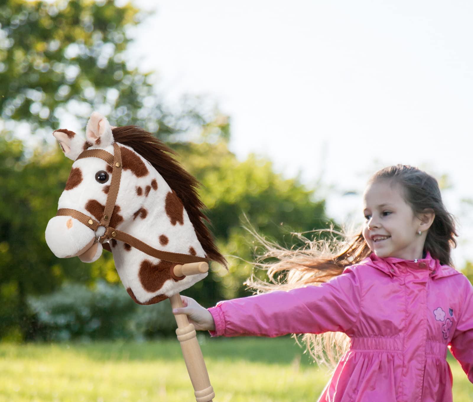Foto 4 pulgar | Caballo De Peluche Hollyhome Outdoor Con Ruedas De Madera De 36 Pulgadas - Venta Internacional.