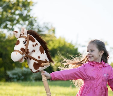 Foto 3 | Caballo De Peluche Hollyhome Outdoor Con Ruedas De Madera De 36 Pulgadas - Venta Internacional.