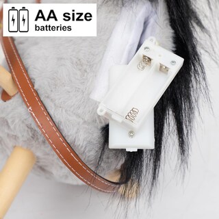Foto 6 | Peluche Con Forma De Caballo Hollyhome Outdoor Con Sonido, 91 Cm, Color Gris - Venta Internacional.