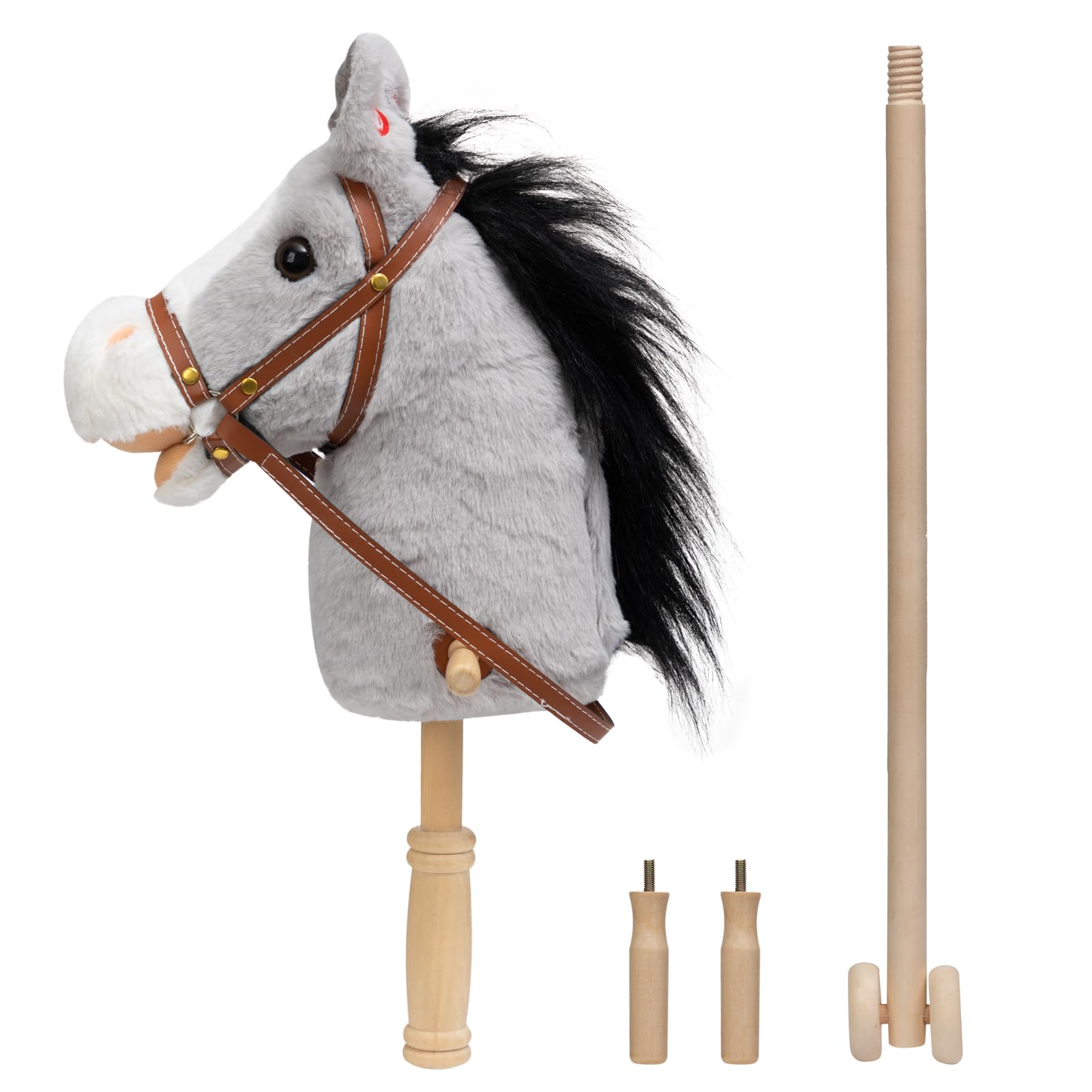 Foto 8 pulgar | Peluche Con Forma De Caballo Hollyhome Outdoor Con Sonido, 91 Cm, Color Gris - Venta Internacional.