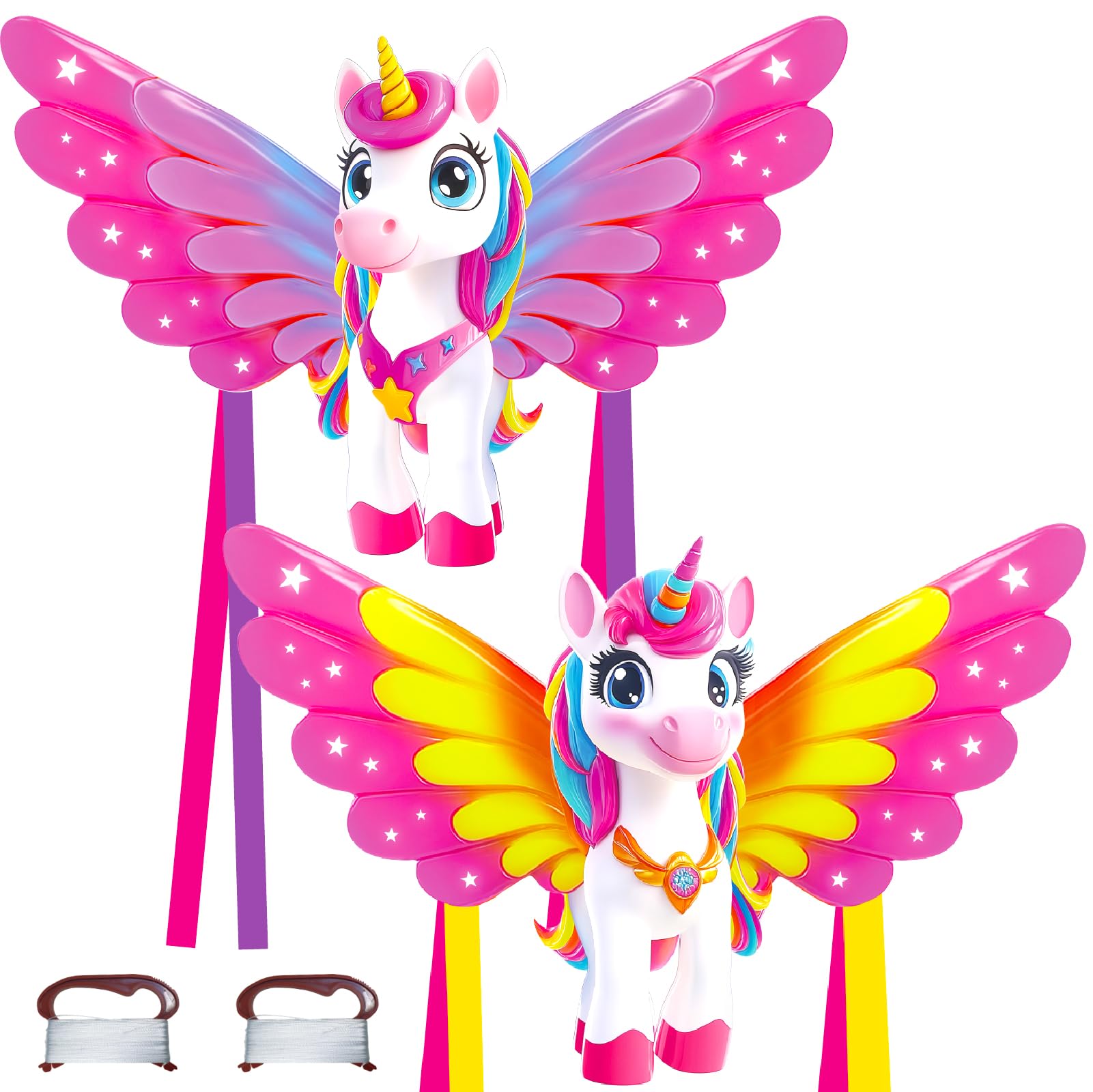 Foto 2 pulgar | Unicornio Kite Toy Life De 123 Cm Con Cuerda De 100 M Para Niños Y Adultos - Venta Internacional.